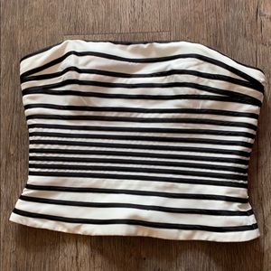Halston Heritage striped tube top